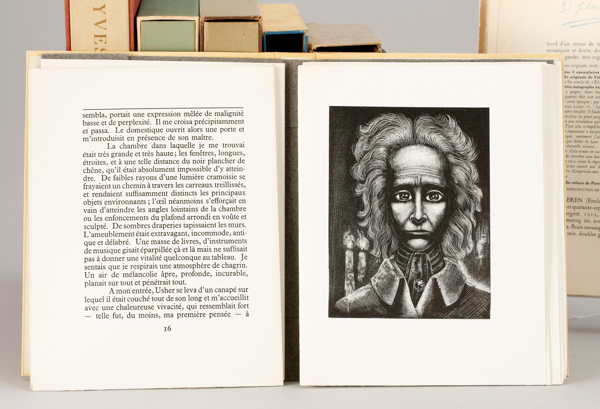 BÖCKER, 7 st. Bl a "Écrit sur de L'Eau", Francis de Miomandre, Émile-Paul Frères, 1947.