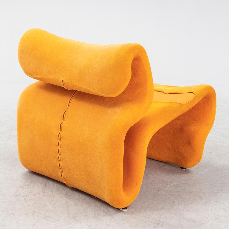 Jan Ekselius, a lounge chair with ottoman, 'Etcetera', JOC Möbler, Vetlanda, Sweden, 1970's.