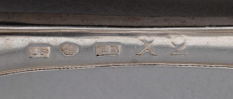 SKEDAR, 14 st snarlika, silver, svenska stämplar 1800-/1900-tal. Vikt ca 450 g.