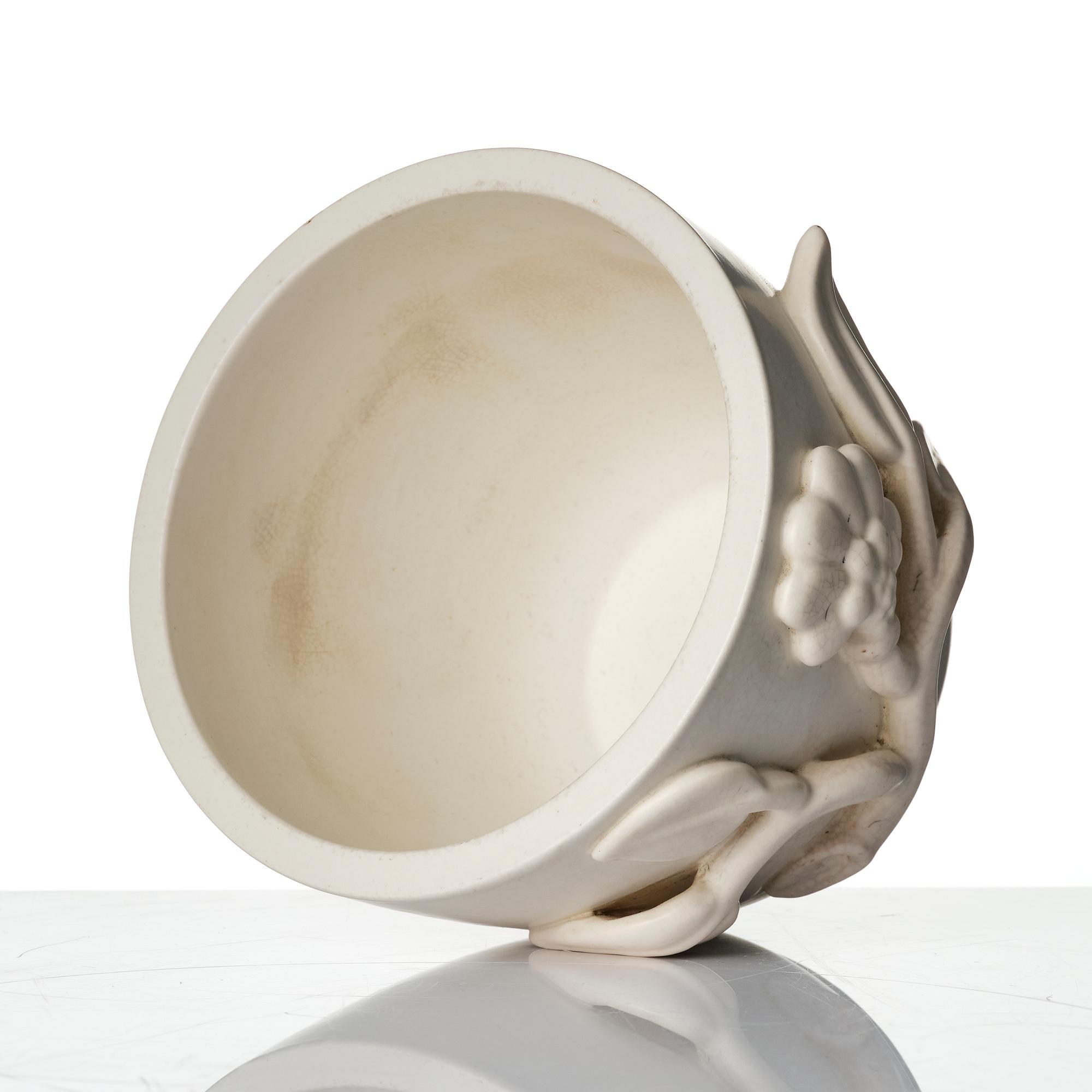 Wilhelm Kåge, a "Carrara" ceramic vase and bowl, Gustavsberg 1930s-40s.