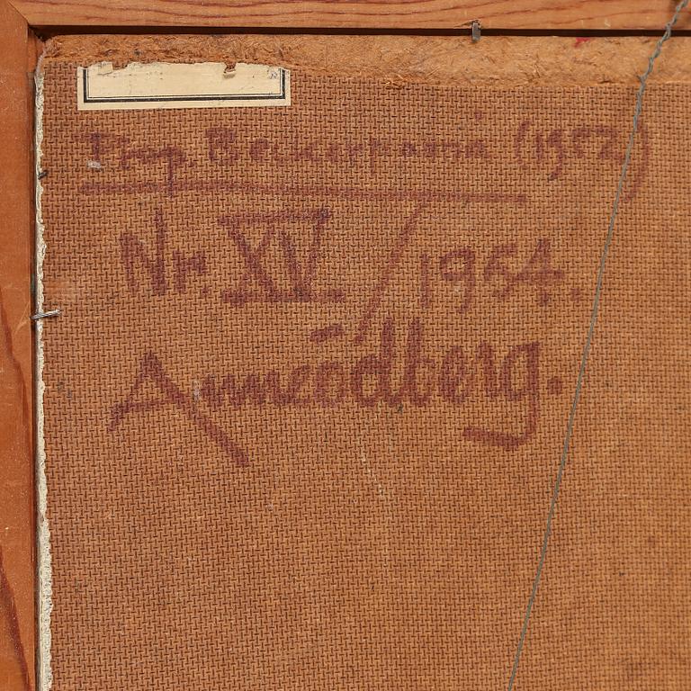 ARNE ÖDBERG, olja på pannå, signerad a tergo och daterad 1954 a tergo.