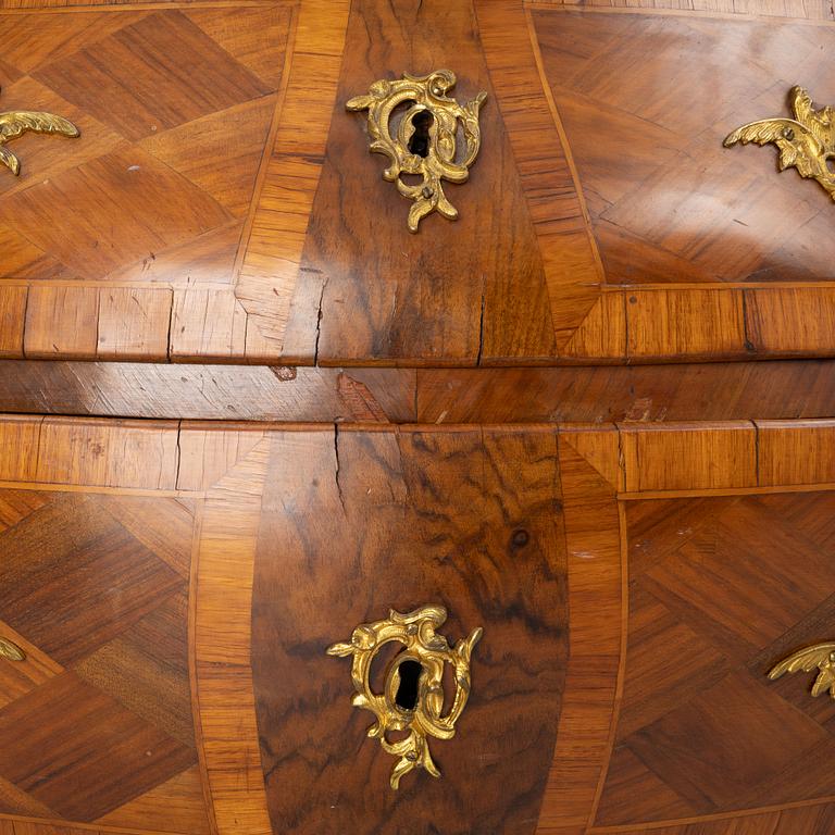 A Rococo chest of drawers, second half of the 18th century.