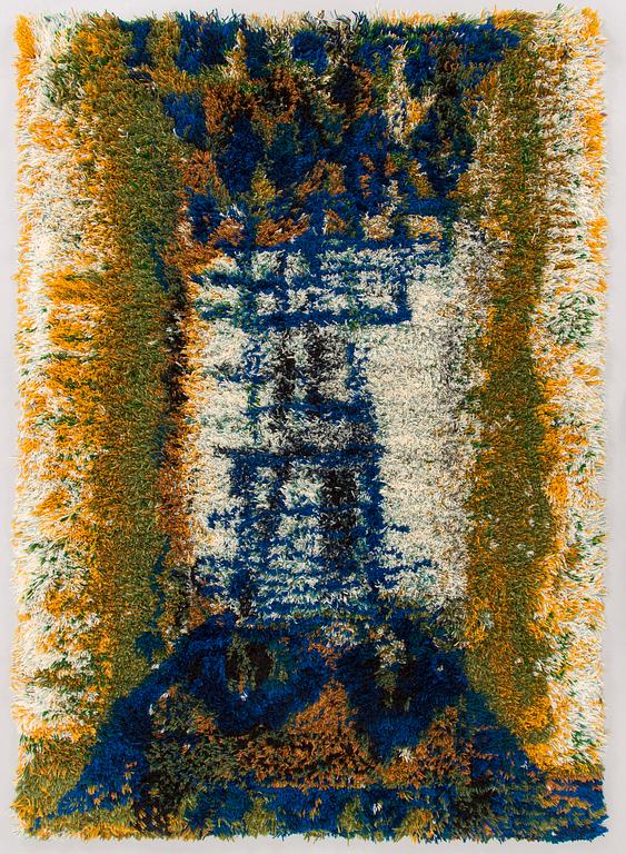Lilli Kollin, a rya rug Neovius. Cirka 170 x x125 cm.