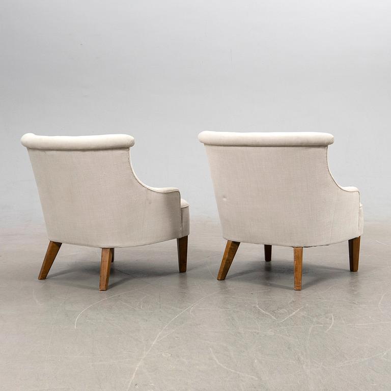 Fåtöljer, ett par, 1900-tal mitt.