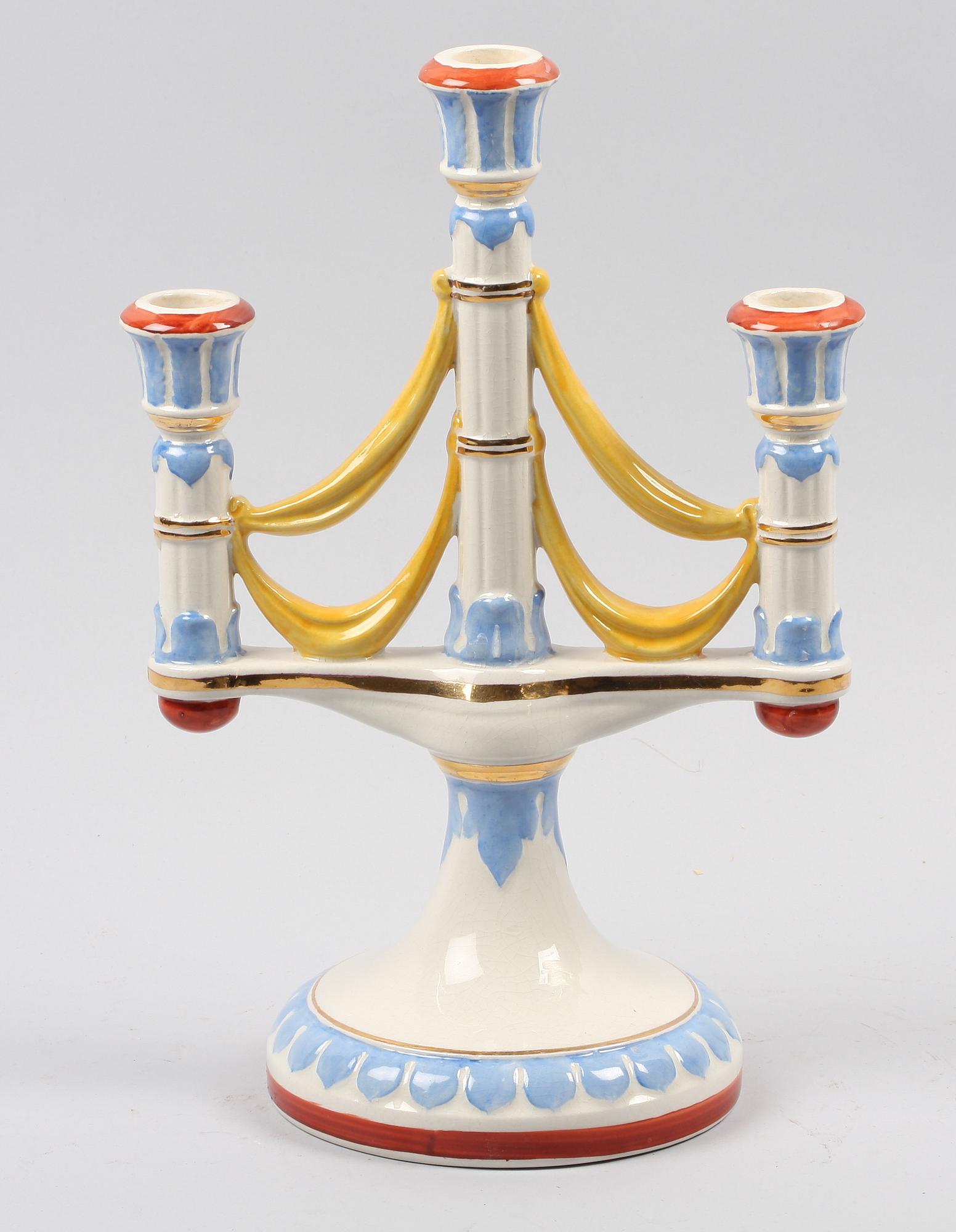 KANDELABER, flintgods, Rörstrand.