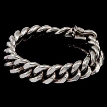 ARMLÄNK, silver, importstämplad, 1900-talets tredje kvartal. Vikt 47 g.