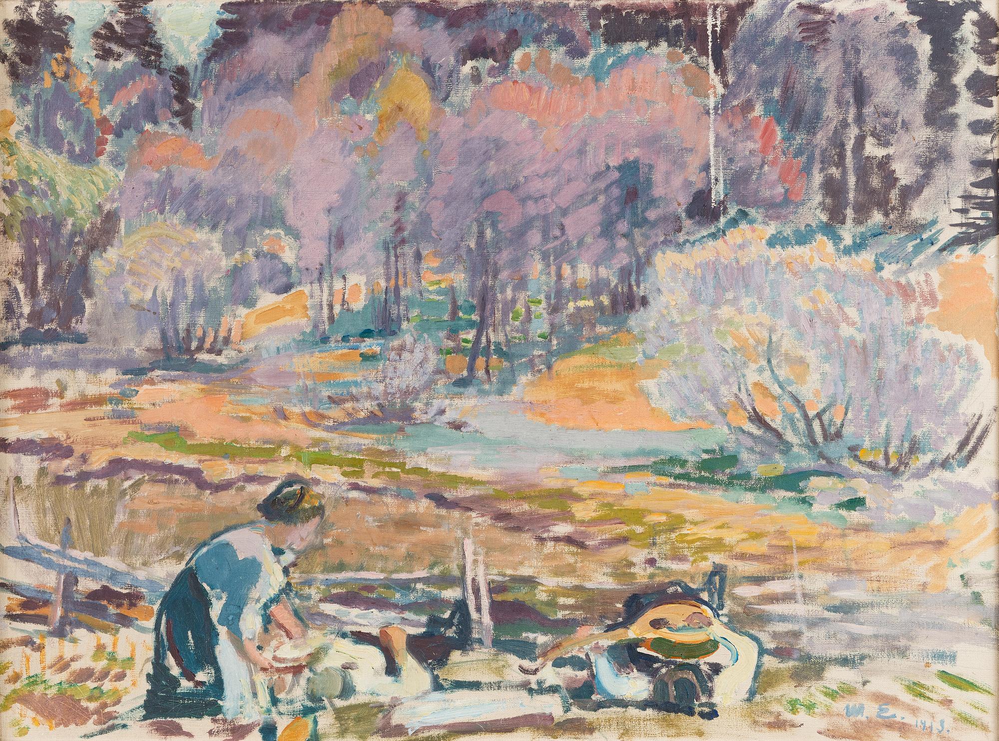 Magnus Enckell, A moment of rest in the park.