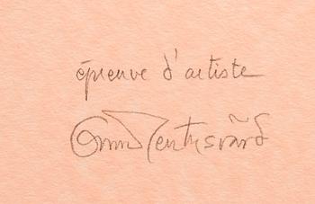 Oscar Reutersvärd, färglitografier fyra st, signerade 46/120 samt EA.