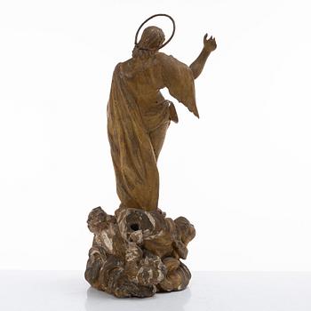 Kyrkoskulptur, sydeuropa, troligtvis 1700-tal.