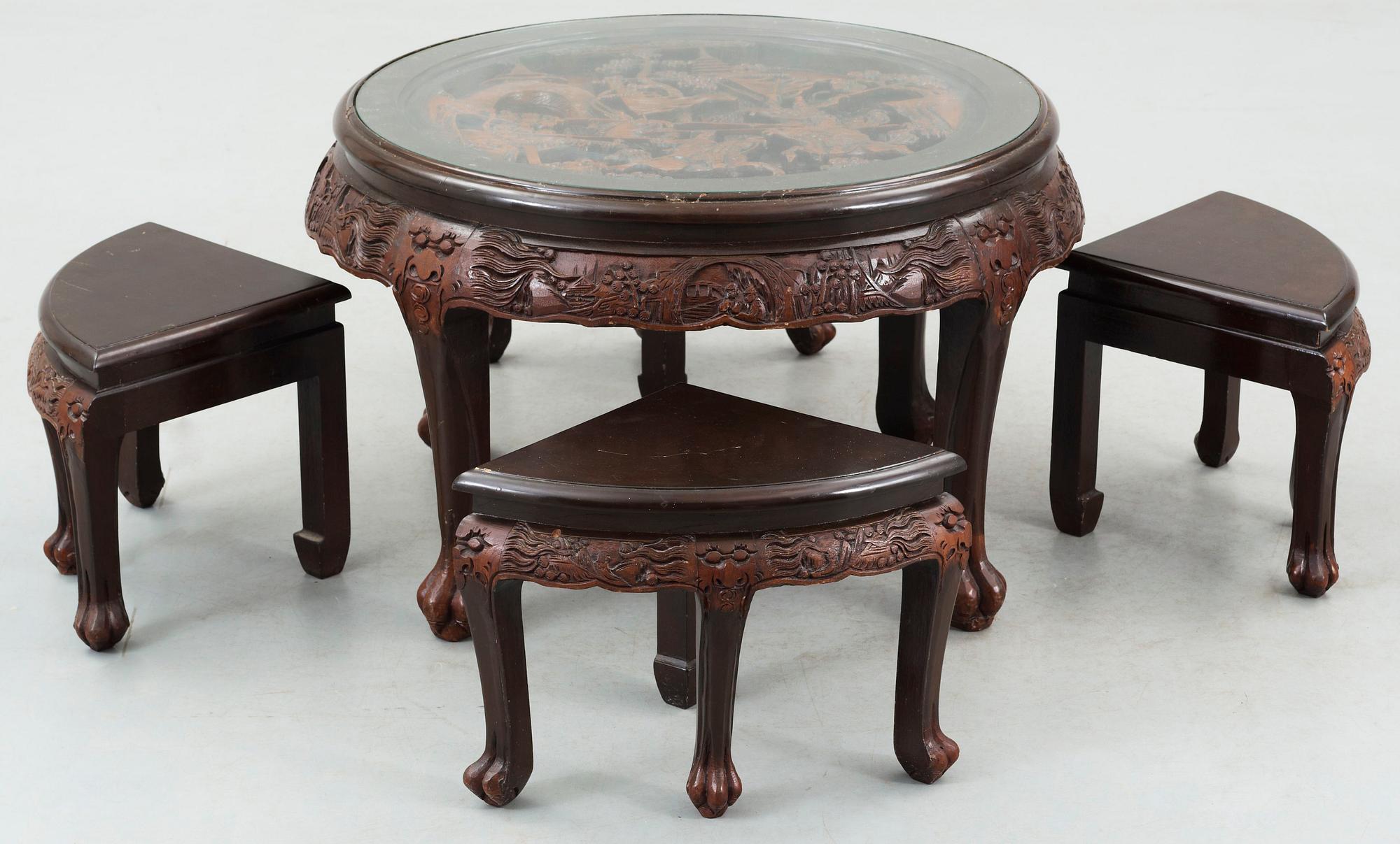 SITTGRUPP, 5 delar, Kina 1900-talets början.