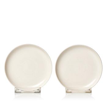 773. A pair of blanc de chine dishes, Qing dynasty, Kangxi (1662-1722).