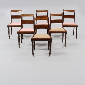 STOLAR, 6 st, Karl Johan, 1800-talets första hälft/mitt.