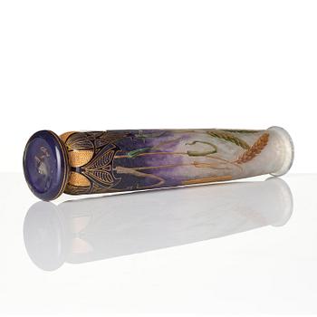 Daum Frères, an Art Nouveau gilt and enamelled cameo glass vase, Nancy, France.