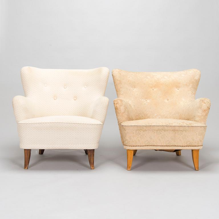 Ilmari Lappalainen, armchairs, 2 pcs, "Laila" Asko 1950s.