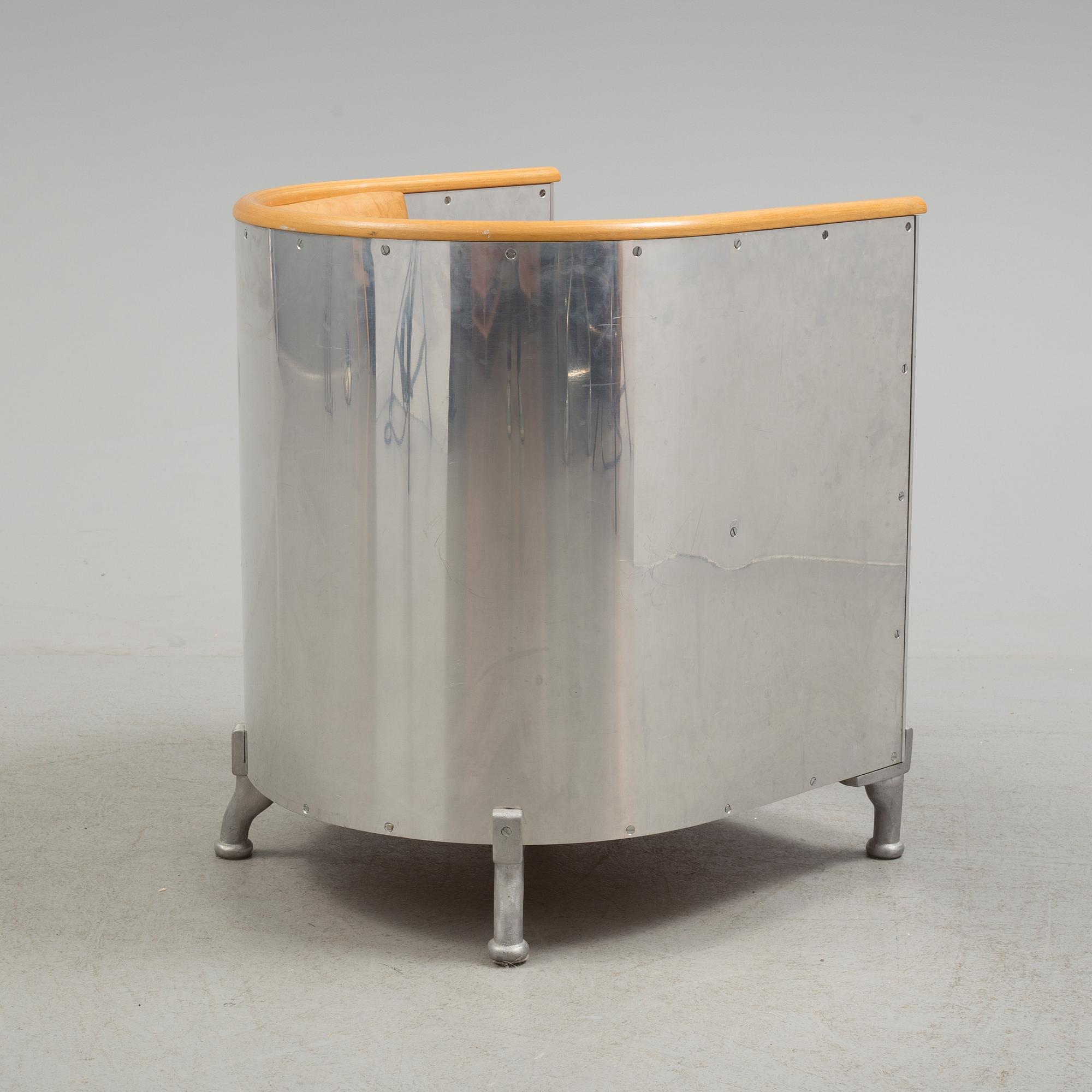 MATS THESELIUS, an 'Aluminiumfåtölje' easy chair.