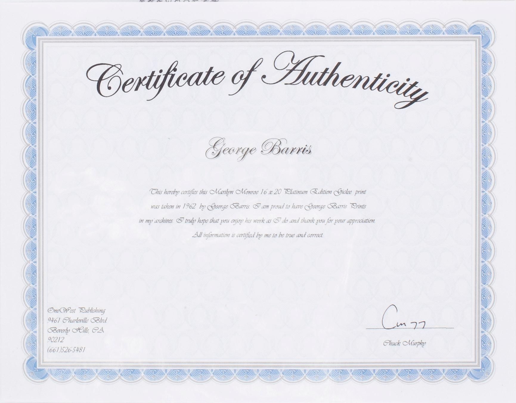 GEORGE BARRIS, efter, gicleétryck, numr 184/200, dat 16/5-2006.