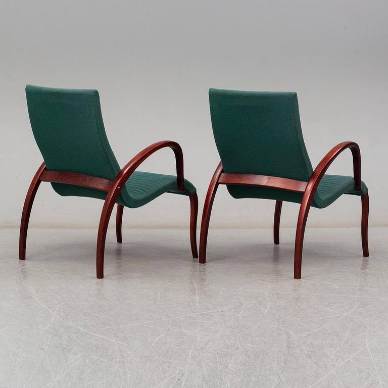 MARKKU PAKKANEN, a pair of 'Harlekiini' easy chairs, Asko, late 20th Century.