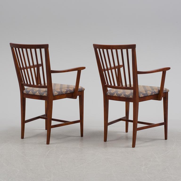 A pair of "Vardags" armchairs design Carl Malmsten for Stolab, Sweden.