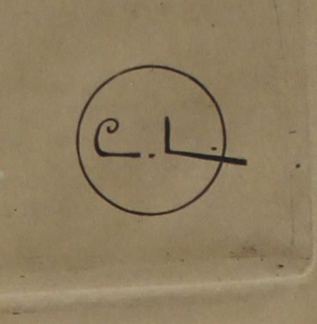 CARL LARSSON, etsning. Sign i plåten.