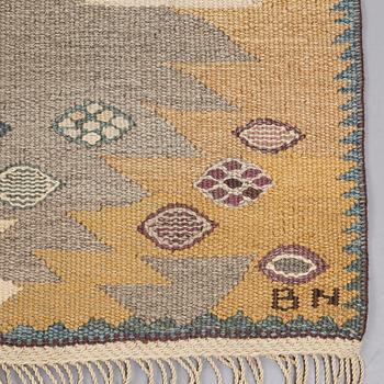 Barbro Nilsson, A CARPET, "Tånga, ljus", flat weave, ca 237 x 139 cm, signed AB MMF BN.