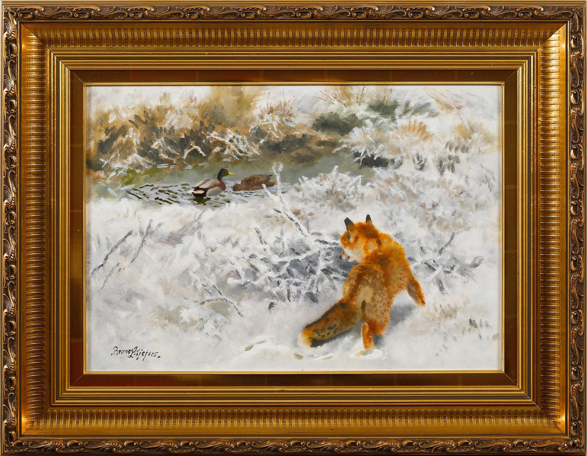 BRUNO LILJEFORS, oil on canvas, signed.