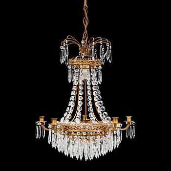 LJUSKRONA, gustaviansk stil, 1900-talets mitt. Höjd 47 cm.