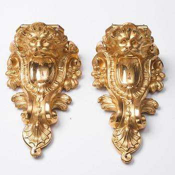 A pair of Swedish Rococo consoles, 1700's.