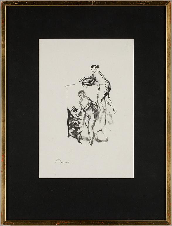 AUGUSTE RENOIR. Litografi, 1904, tryckt signatur.
