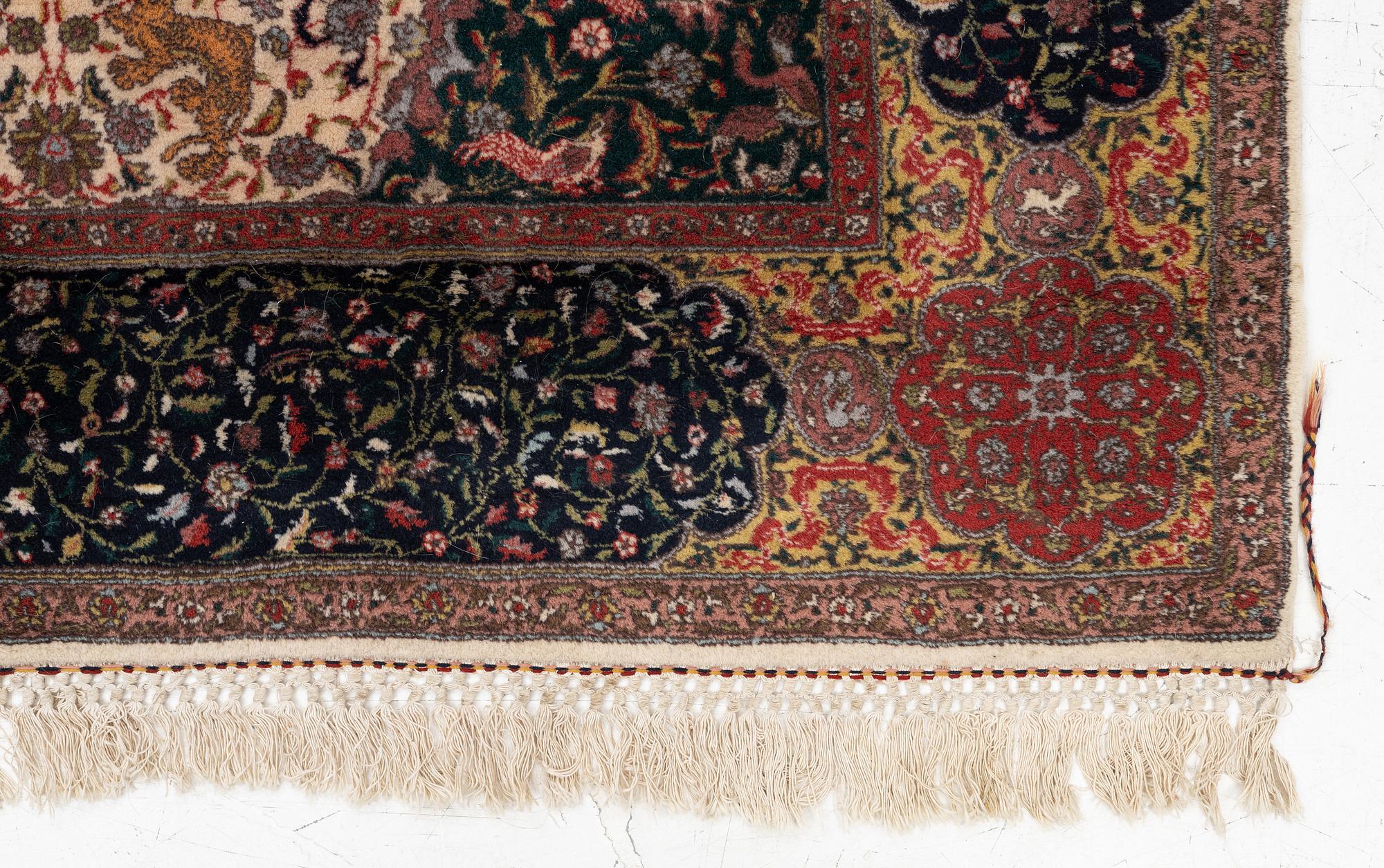 A semi-antique Lahore rug, north India, c 220 x 159 cm .