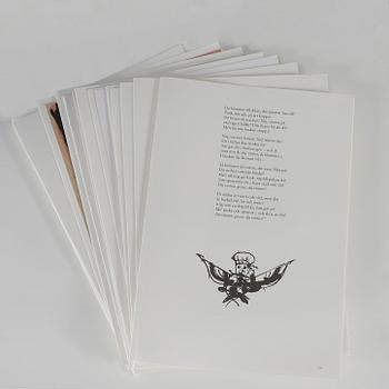 GÖSTA WERNER, 2 kassetter med 61 signerade färglitografier.