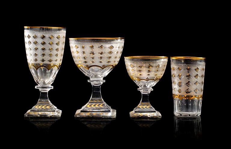 A Kosta ´Odelberg´ 68 pieces glass service.