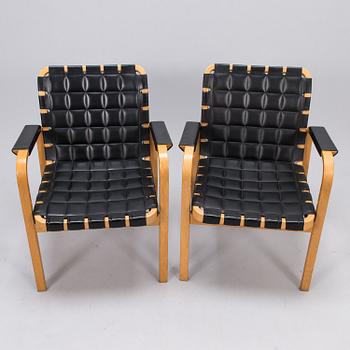 ALVAR AALTO, four late-20th-century '45' armchairs for Artek.