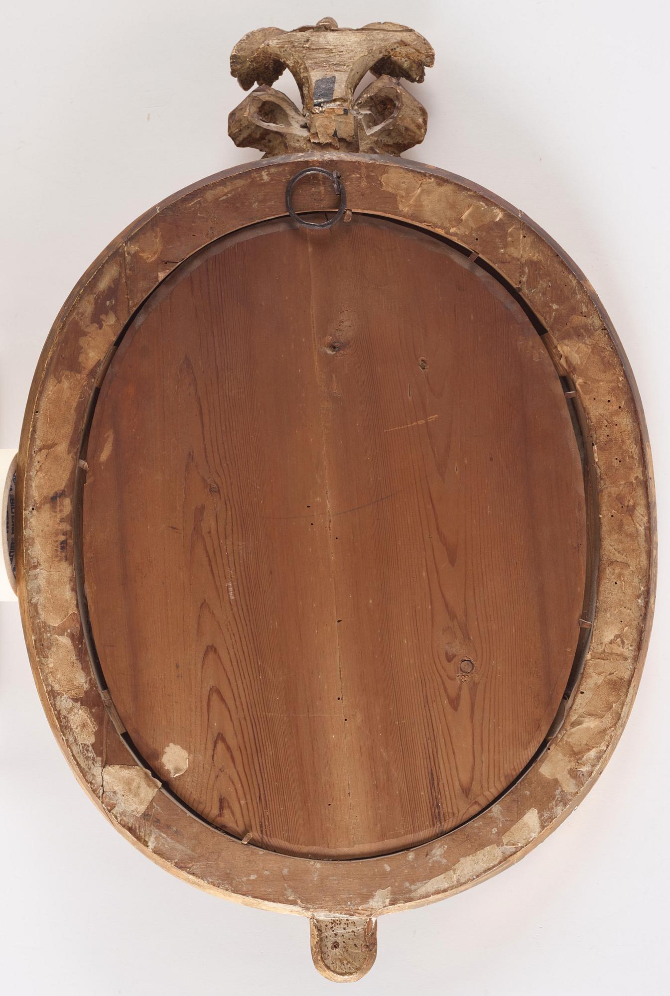 A pair of Gustavian two-light giltwood girandoles by J. Åkerblad (master 1756-1799).