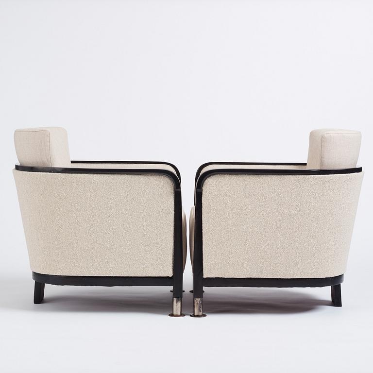 Otto Schulz, a pair of easy chairs, Boet, Gothenburg 1930s.