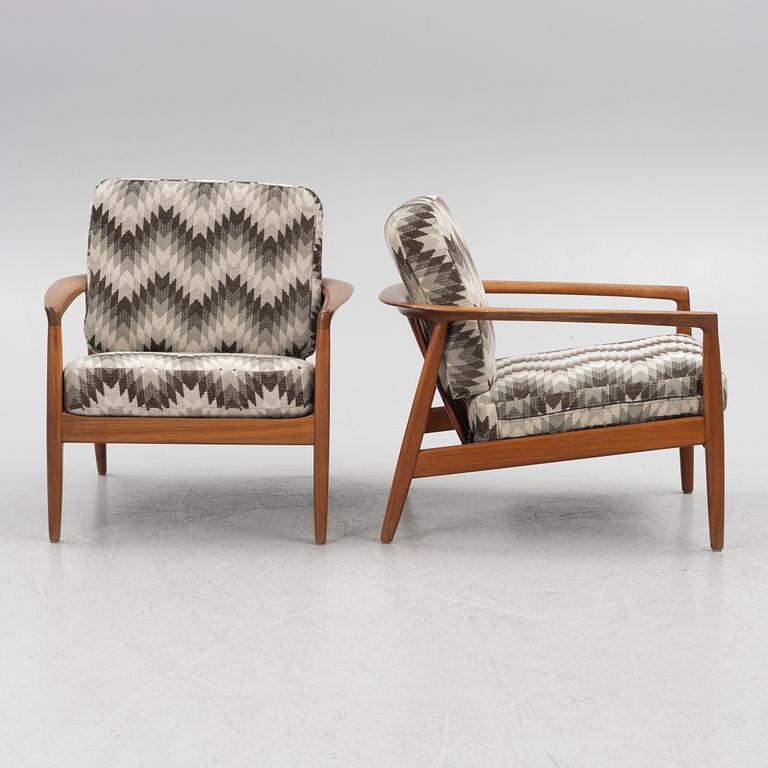 Folke Ohlsson, a pair of "Carmel" armchairs, Bodafors, Sweden, 1960s.