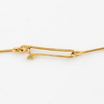 Björn Weckström, collier, 18K guld med vattenmelonturmalin, för Lapponia.