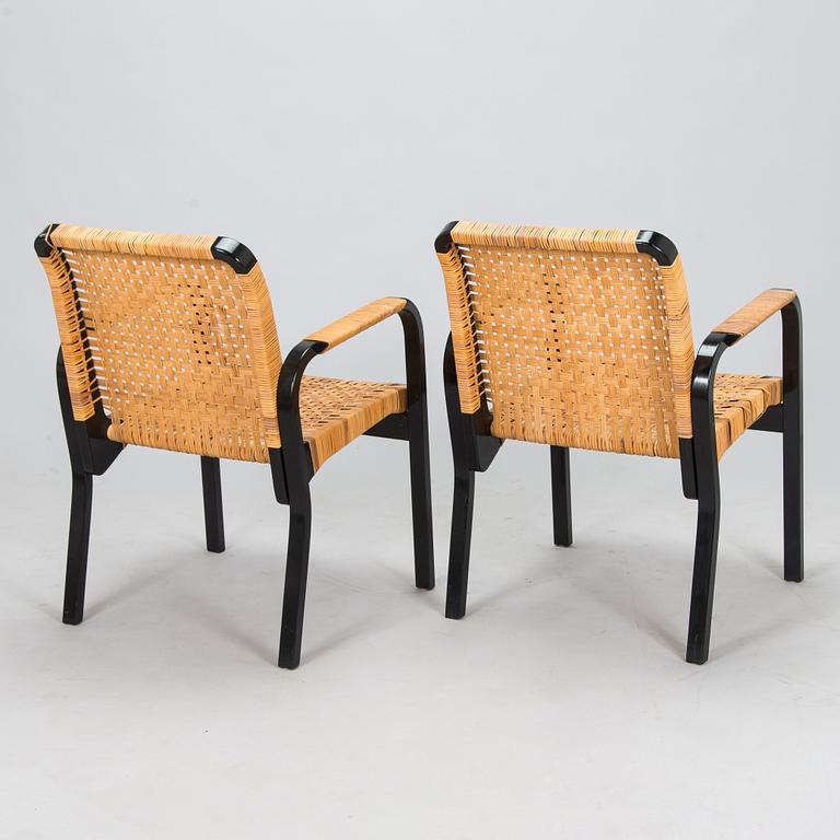 Alvar Aalto, nojatuoleja, 6 kpl, malli 45, Artek 1970-luku.