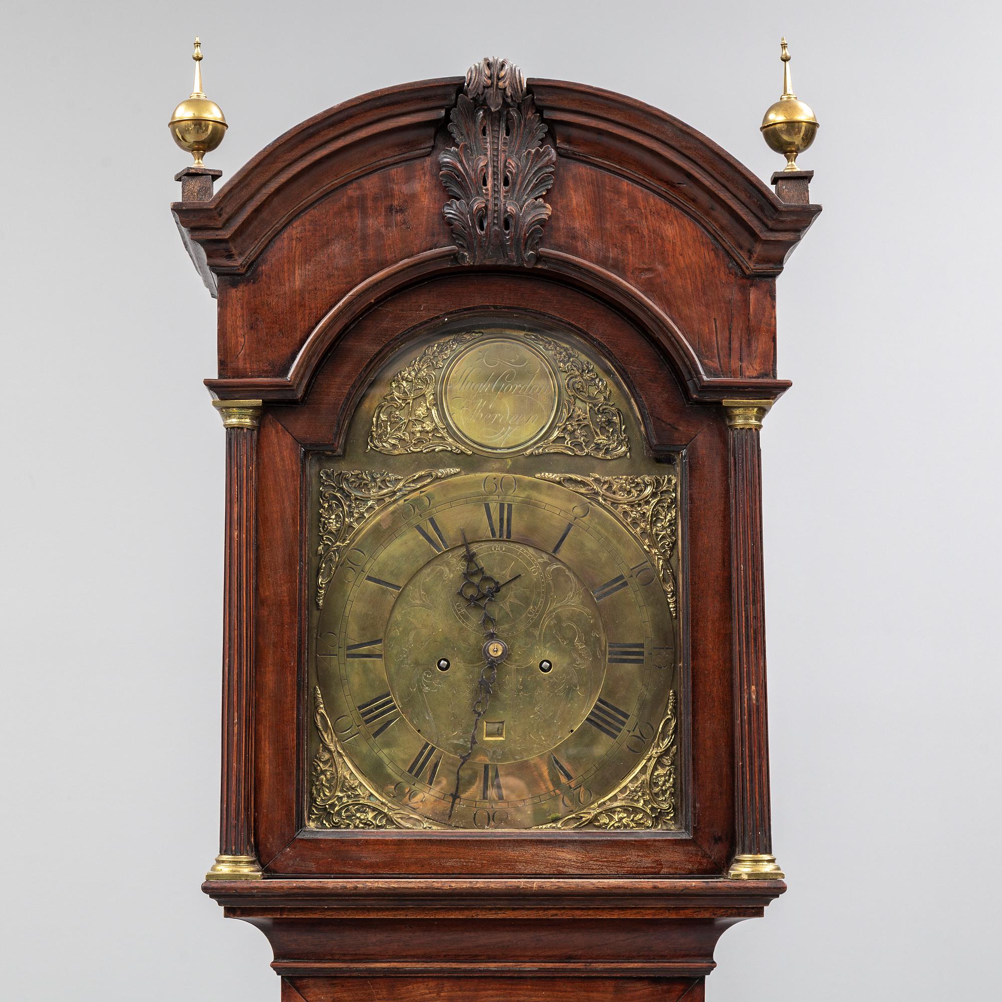 A longcase clock, dial signed Hugh Gordon, Aberdeen.