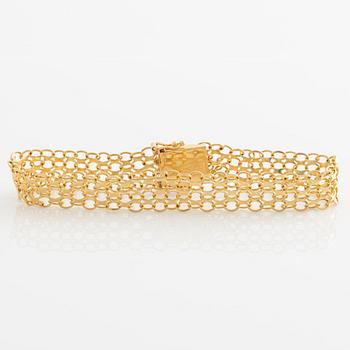 Armband, 18K guld, x-länk.