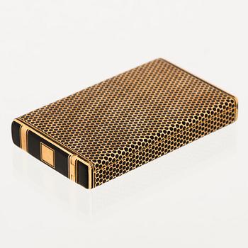 CARTIER ETUI, guld, svart emalj. Cartier.