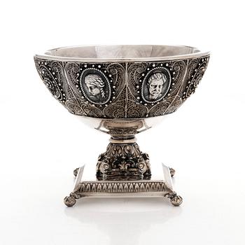 Skål på fot, silver, Spanien, efter 1934.