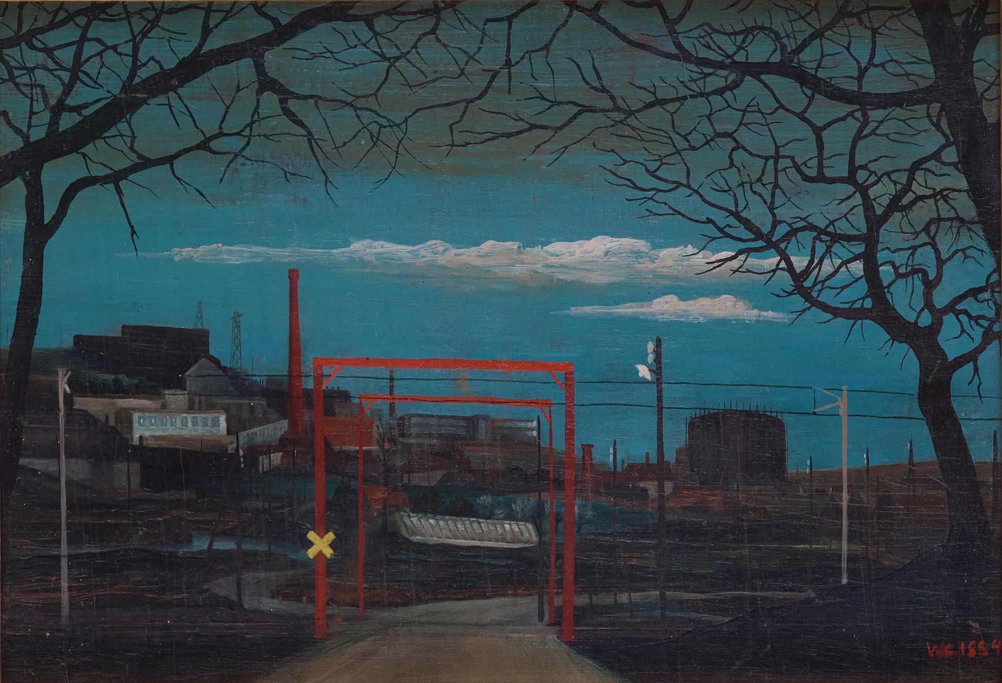 PETER WEISS, oil on panel, signed and dated -40.