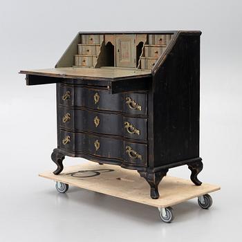 Snedklaffsekretär, barockstil, 1800-tal.