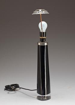 BORDSLAMPA, glas, Carl Fagerlund, Orrefors, 1900-tal.