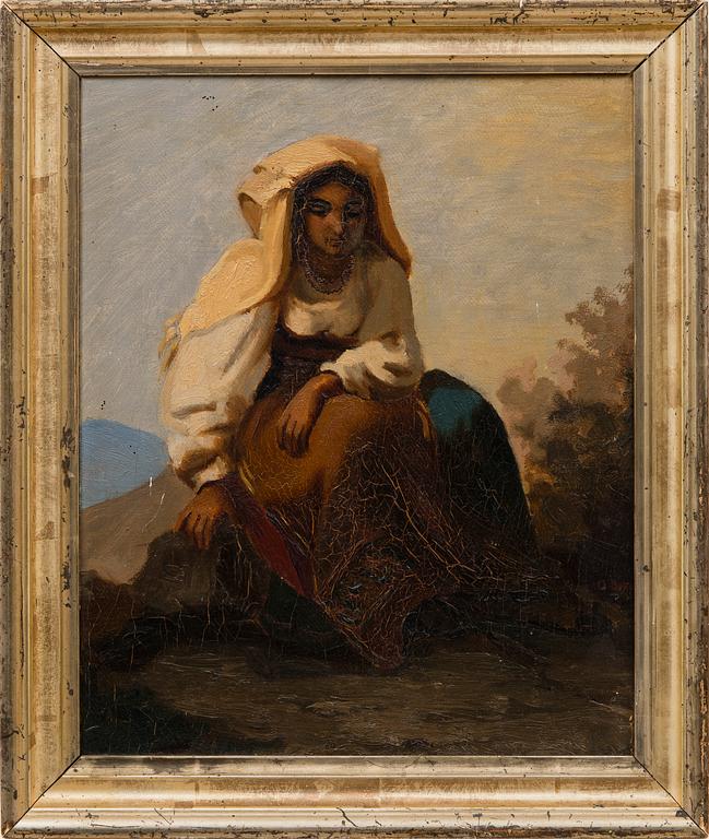 GUNNAR BERNDTSON, SITTANDE ITALIENSK KVINNA, 1870.