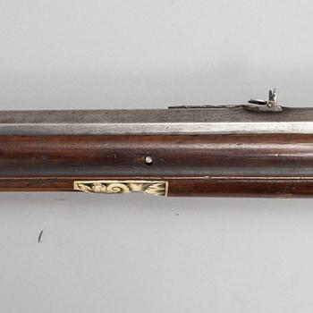 Hjullåsstudsare, signerad Johan Neureuter, Salzb. (Salzburg 1669-1754) från omkring år 1700.