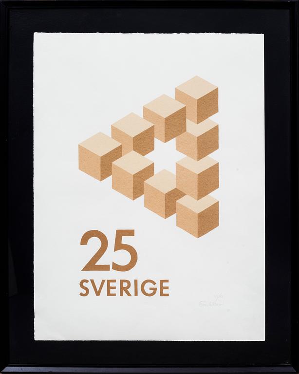 OSCAR REUTERSVÄRD, 2 st, färglitografier, signerade och numrerade 48/55 resp 23/50.