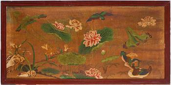 SIDENMÅLNING, Kina, 1800/1900-tal.