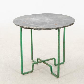 Carl Hörvik, trädgårdsbord 1930-tal modell nr 7 Grythyttan Stålmöbler & Skifferverket.