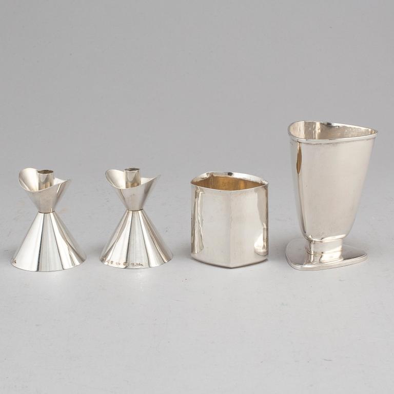 REY URBAN, 4 sterling silver items, Stockholm 1955, 1960 samt 1971.